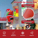 6FT Christmas Inflatables Outdoor Decorations Joy Hanging Santa Claus Gift Bag, Very Bright LED Lights Blow Up Giant Christmas Decor for Indoor Yard Outside Fall Vacation Holiday Party Lawn — 4