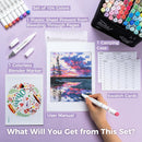 Ohuhu Alcohol Markers 104 Colors Brush& Fine for Artist Adult Cozy Coloring | Brush & Fine — 8