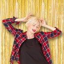Voircoloria Laser Gold Foil Fringe Backdrop Curtains, 3.3x8.2ft, 3 Pack | 06 Laser Gold — 7