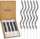 PHD CAKE 24-Count Black Spiral Long Thin Birthday Candles, Cake Candles, Birthday Parties, Wedding Decorations, Party Candles — 1