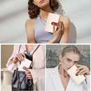 yiijay Women's Wallets RFID Blocking Leather Trifold Clutch Wallet Credit Card Holder Ladies Travel Wallet Purse with Passport/Pen Holder — 6