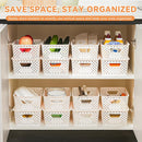 10 Pack Small Plastic Storage Bins with Lids, Stackable Plastic Storage Baskets for Organizing with Handles, Organizer Bins with Labels for Room, Craft, Containers for Pantry Organizers and Storage — 5