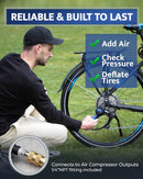 Presta Valve Air Chuck – Digital Bike Tire Inflator with Pressure Gauge – Schrader to Presta Valve Adapter for Air Compressor — 2