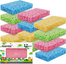 Compressed Cellulose Kitchen Sponges 12Pack，Non-Scratch Biodegradable Natural Colorful Sponge Scrub for Dishes… — 1