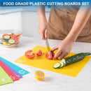 5 Pieces Flexible Plastic Cutting Board Mats with Food Icons, BPA Free Cutting Boards for Kitchen, Non Slip Cutting… — 7