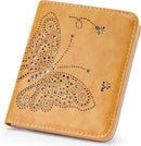 KITEVIUN Small RFID Wallet Women Ultra Thin Slim Womens Wallet Mini Compact Bifold - Yellow — 1