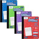 Mead Primary Composition Book, 4 Pack, Primary Ruled Journal, Grades K-2, 7-1/2" x 9-3/4", 100 Sheets per Comp Book, Assorted Colors (610053-ECM) | Pack of 4 — 1
