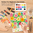 Shuttle Art Acrylic Paint Set, 16 x12ml Tubes Artist Quality Non Toxic Rich Pigments Colors Great for Kids Adults Professional Painting on Canvas Wood Clay Fabric Ceramic Crafts — 5