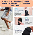 HiRui Arch Support Braces (Pair) for Plantar Fasciitis Relief - Adjustable Neoprene Arch Support Wraps with Gel Pads for Flat Feet High & Fallen Arch, Wear Over or Under Socks, Fits All Shoes (Black) — 4