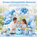KARLURE Blue Balloon Arch Kit Garland with White Silver Confetti Balloons | Blue White Silver — 4