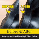 Fiebing's Leather Sole & Heel Edge Dressing (4 oz) - High Gloss, Protective Shoe Dressing Polish - Includes Brush Applicator - Black — 5