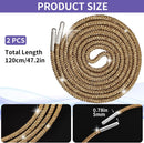 Rhinestone Shoe Laces,Rhinestone Laces for Sneakers,Crystal Shoe Lace for Sneakers,Crystal Shoes Lace for Sweatpant | Mysterious Gold Crystal | Quantity: 2 Pcs — 1
