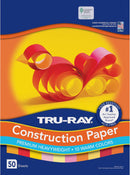 Tru-Ray Premium Heavyweight Construction Paper, High Quality | Warm Color Assortment — 1