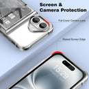 ACANDYA for iPhone 16 Case Wallet with Credit Card Holder Clear Transparent — 5
