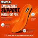 Orange Full Length F Insoles for Running, Walking & Work Shoes – Orthotic Arch Support Inserts with Deep Heel Cup, Metatarsal Support & Stability for Men's Shoe 9-9.5, Women's 10.5-11 — 5