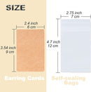 Earring Display Cards with 100 Pcs Earring Holder Cards 200 Pcs Earring Backs and 100 Jewelry Packaging for Earrings… — 2