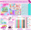 Nsrzua DIY Journal Kit for Girls,Toys for Ages 8-14 and Birthday Gifts for Girls. | purple — 4