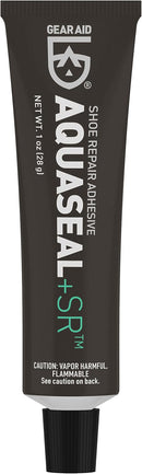 GEAR AID Aquaseal SR Shoe Repair Adhesive for Fixing Holes in Hiking, Work, Boots, Rainboots, Shoes, Soles and Rebuild Heels, Clear, 1 oz, 1 Pack — 1