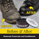 Fiebing's Black Saddle Soap for Leather 2-Pack (12 oz Tin) - Leather Cleaner & Conditioner to Soften, Protect & Restore Leathercraft - Soap for Car Seat, Couch, Shoe, Purse, Boot, Bag, & Saddles — 5
