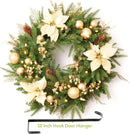 Pre-lit Christmas Wreath with Lights, Pine Cones Gold Balls, Berries and Gold Flowers, 24 Inch 50 Battery Operated LED Lights, Holiday/Decoration/for Front Door/Outdoor — 2