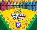Crayola Twistables Colored Pencil Set (50ct), Cool Back to School Supplies for Kids, No Sharpen Colored Pencils for Girls & Boys, 4+ [Amazon Exclusive] — 1