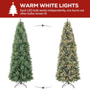 Hykolity 7.5 ft Slim Prelit Christmas Tree with Pine Needle — 4
