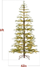 Best Choice Products Pre-Lit Sparse Christmas Tree 6ft Artificial Pine Holiday Décor Aspen Noble Fir w/ 2-in-1 White & Multicolor LED Lights — 2