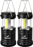 MalloMe Camping Lights LED Lantern Flashlights, Battery Operated Lamp Tent Lanterns for Power Outages, Camping Essentials Outdoor,Home,Emergency Gear, Hurricane Survival (3 AAA batteries not included) | 2 Pack | Small (300 Lumens) — 1