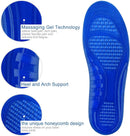 TIESTRA Cushion Gel Shoe Inserts for Men Providing Shock Absorption for Feet Relief, Comfort Memory Foam Sport Running Insoles,Arch Support Innersoles for Work Boot,Trim to Fit,Size US8-12 Black L — 3