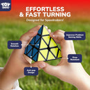 STEAM Life Speed Cube Set 10 Pack, Variety of Shapes & Difficulty Levels – Includes 2x2, 3x3, 4x4 Pyramid, Mirror, Megaminx & More – Smooth & Fast Turning Puzzle Cubes for Kids & Adults, Ages 8+ — 3