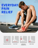 WalkHero Plantar Fasciitis Pain Relief Insoles, High Arch Support Inserts - Deep Blue Red — 6