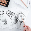 KALOUR 28 Pro Sketching Drawing Pencils Set – 14 Graphite Pencils (14B–5H), Charcoal Pencils, Erasers, Sharpener & Stumps – Complete Art Kit for Artists & Beginner — 5