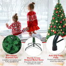 Goplus 6FT Artificial Christmas Tree Xmas Pine Tree with Solid Metal Legs Perfect for Indoor and Outdoor Holiday Decoration — 4