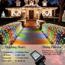 510 LED Christmas Net Lights, 28ft x 5ft Mesh Lights Outdoor Clear Wire 8 modes, Waterproof Connectable String Lights Plug in for Xmas Tree Bushes Garden Holiday Party Decorations - Multicolor — 2