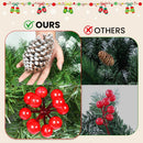 Christmas Garland with Lights 9 FT Artificial Christmas Garland 250 Pieces of Green Rattan Christmas Garland Holiday Artificial Decor for Stairs Wall Door Indoor Outdoor Garland — 3