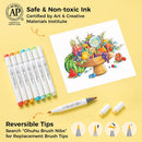 Ohuhu Alcohol Markers 120 Colors Brush& Soft Chisel for Adult Cozy Coloring | Brush & Soft Chisel — 7