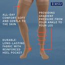 JOBST Relief 20-30 mmHg Compression Stockings, Waist High Pantyhose, Closed Toe Compression Socks for Women/ Men for Tired, Aching or Swollen Legs | Beige | X-Large — 3
