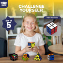 STEAM Life Speed Cube Set 5 Pack Magic Cube | Includes Speed Cubes 3x3, 2x2 Speed Cube, Pyramid Cube, Megaminx Cube Puzzle Cube Bundle for Kids & Adults — 4