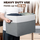 Criusia Extra Large Storage Bins 4 Pack - 16x12in Closet Organizers and Storage Baskets for Organizing Clothes Toy Blanket - Fabric Storage Cubes Containers for Shelves - All Room Organization — 5