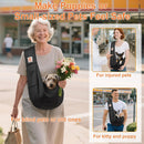 Tomkas Small Dog Sling Carrier - Classic Pocket & Classic Strap - Wrap Carrier - for 3-10 lbs Pets(Black) — 3