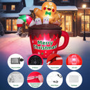 6FT Christmas Inflatables Outdoor Decorations, Gingerbread Christmas Inflatable Hot Cocoa Mug with Built-in LEDs Blow Up Christmas Decoration for Garden Lawn Yard Patio Xmas Inflatable — 4