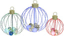 VEIKOU Set of 3 Lighted Christmas Ornaments, 3 Colors Outdoor Holiday Ball Decoration with 570 LED Lights, Christmas Decor with 20 Small Plastic Balls for Garden, Yard, Lawn — 6