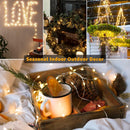6 Pack Fairy Lights Battery Operated 7ft 20 LED Mini String Lights Twinkle Lights Silver Wire Firefly Starry Moon Lights for Mason Jars Wedding Party Christmas Centerpiece Table Decorations,Warm White | [6 Pack] 7 Feet 20 LED — 3