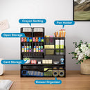 Marbrasse Mesh Pen Holder for Desk, Multi-Functional Pencil Organizer with Drawer, Desk Organizers and Accessories for Office Art Supplies (Black) — 2