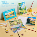Pacocoast Small Watercolor Sketchbook 5.5"x8.5", 30 Sheets 140lb/300gsm | Teal — 7