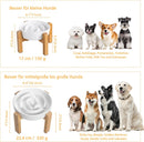 Elevated Slow Feeder Dog Bowl, 6.7" Ceramic Maze Dog Bowl with Stand — 6