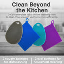 Silicone Sponges for Dishes - 4 Pack Dual-Sided Dish Scrubber - Food Grade, BPA Free Silicone Sponge & Housecleaning — 2