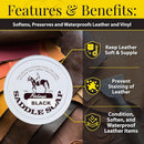 Fiebing's Black Saddle Soap for Leather 2-Pack (12 oz Tin) - Leather Cleaner & Conditioner to Soften, Protect & Restore Leathercraft - Soap for Car Seat, Couch, Shoe, Purse, Boot, Bag, & Saddles — 4