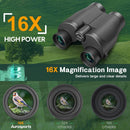 Aurosports 16x32 Binoculars for Adults and Kids - 16x High Power Binoculars for Detail Observation - Low Light Vision Easy Focus Compact Binocular for Bird Watching Hunting Travel Gifts for Men | 16x32-Compact — 2