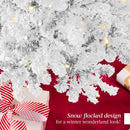 Best Choice Products Pre-Lit White Christmas Tree, 6ft Artificial Snow Flocked Full Fir Tree, Holiday Decoration w/ 250 Lights, 928 Branch Tips — 6